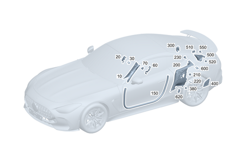 Trim for a, B, C, D-Pillar for 2025 Mercedes-Benz AMG GT 55 #0
