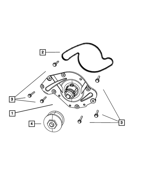 Water Pump and Related Parts for 2008 Dodge Nitro #1