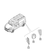 68338410AA - Air Conditioners and Heaters: Exhauster Bezel for Ram: ProMaster City Image