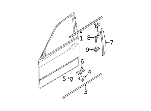 Exterior Trim - Front Door for 2005 BMW 325xi #0