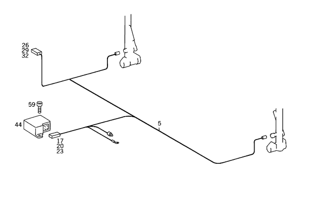 1265406013 - Electrical System: Wiring Harness for Mercedes-Benz: 300SE, 300SEL, 560SEC, 560SEL Image image
