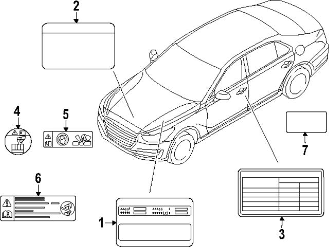 5203T6830 - : Tire Press Label for Hyundai Image