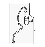 NL3Z19A566B - HVAC: A/C Evaporator Core Vacuum Reservoir for Ford Image