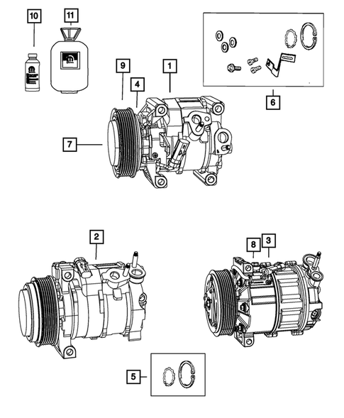 Air Conditioner Compressor and Mounting for 2013 Dodge Journey #0