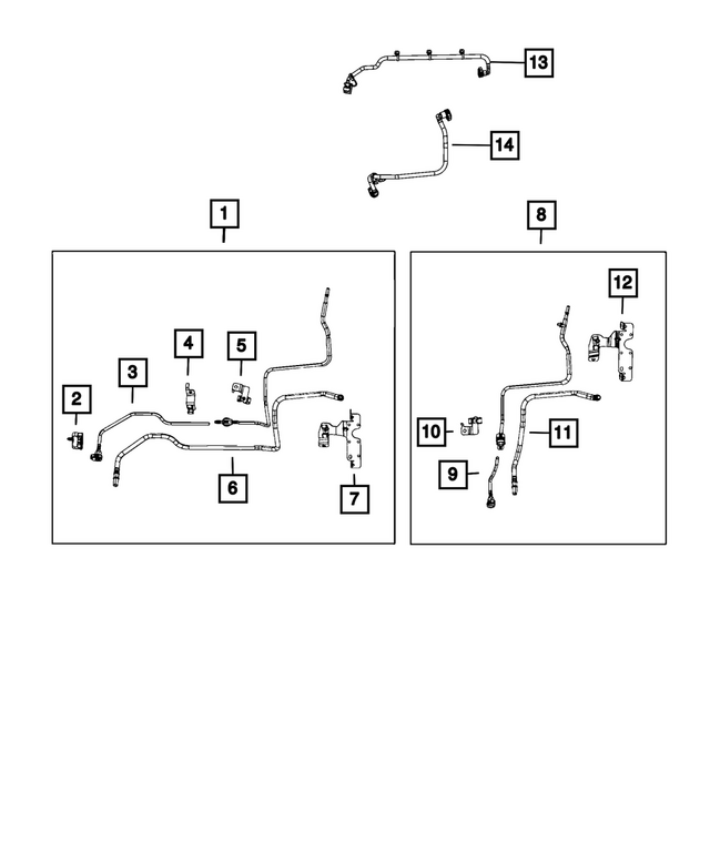 52030495AB - Fuel and Accelerator Pedal: Fuel Line Bracket for Mopar Image