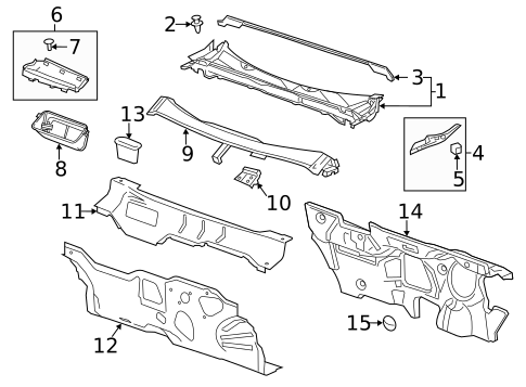 Cowl for 2014 Chevrolet Malibu #0