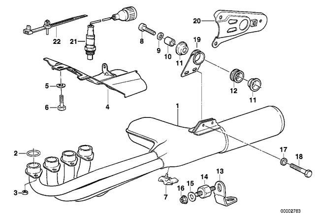 61136924664 - : Cable Strap With Bracket - Ø=7.7/L=200 for BMW-Motorrad Image