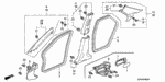 72815SDAA01ZC - Interior/Bumper: SEAL, R. RR. DOOR OPENING *YR239L* (IVORY) for Honda Image