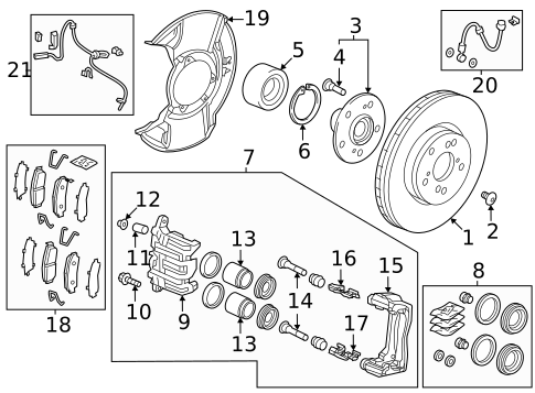 Brake Components for 2025 Acura RDX #0