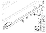 51777178126 - Vehicle Trim: Door Sill Cover, Primed Right for BMW Image