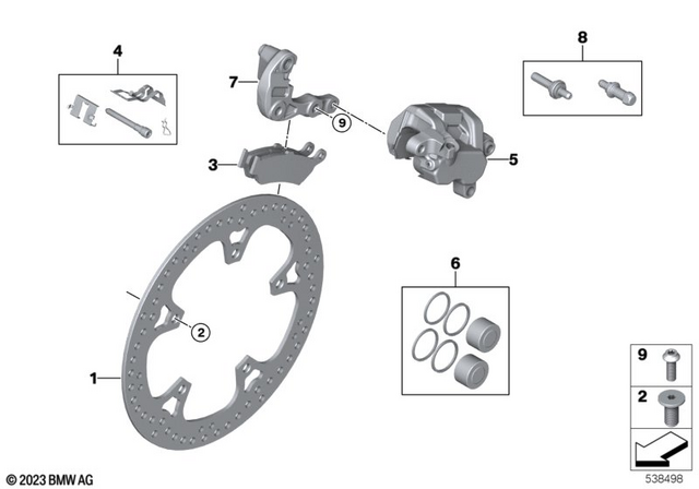 34218856657 - : Brake Caliper             for BMW-Motorrad Image