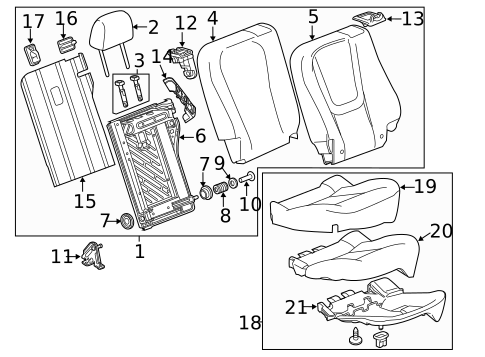 Rear Seat Components for 2011 Chevrolet Volt #0