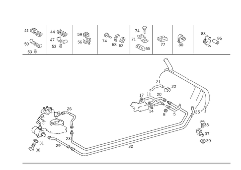 Fuel Lines for 1993 Mercedes-Benz 300CE #0