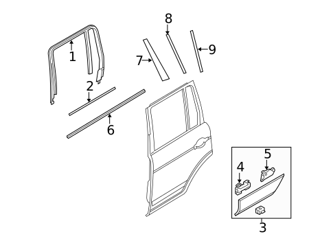 Exterior Trim - Rear Door for 2010 Land Rover Range Rover #0