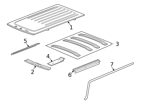 Roof & Components for 2004 Hummer H2 #0