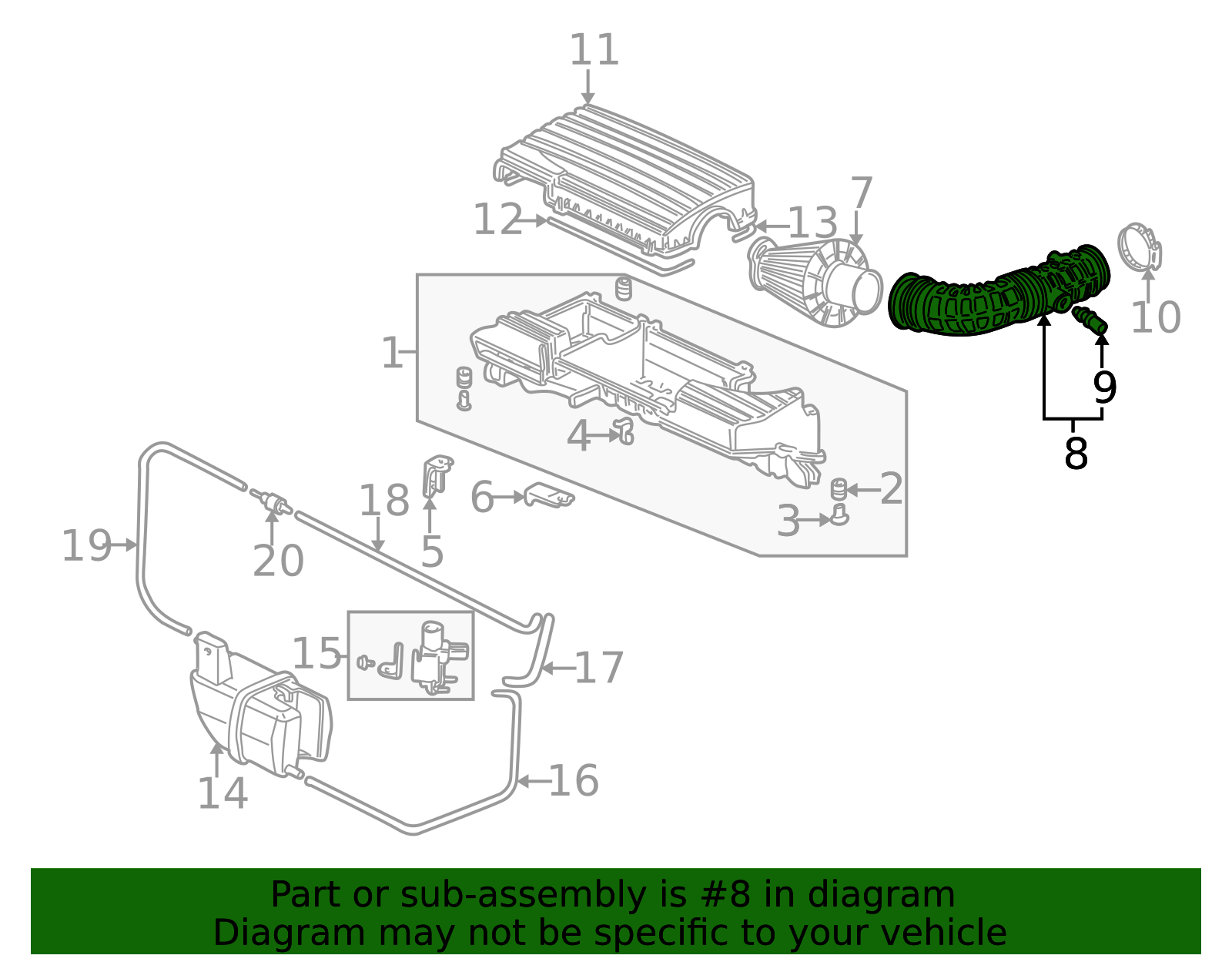 2006-2009 Honda S2000 Engine Air Intake Hose 17228-PZX-000 | Honda