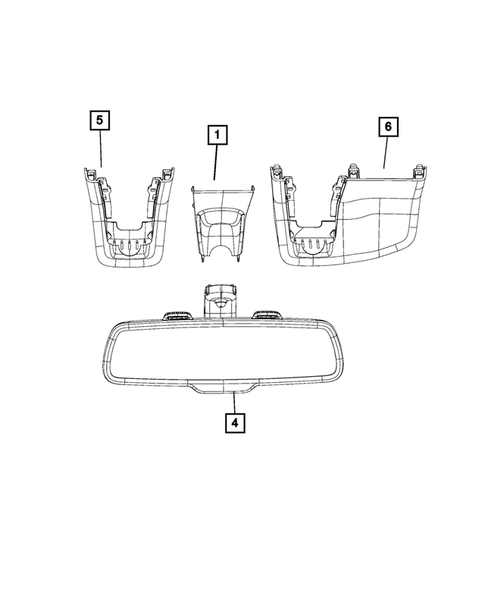 Glass and Interior Rear View Mirror for 2015 Dodge Charger #1