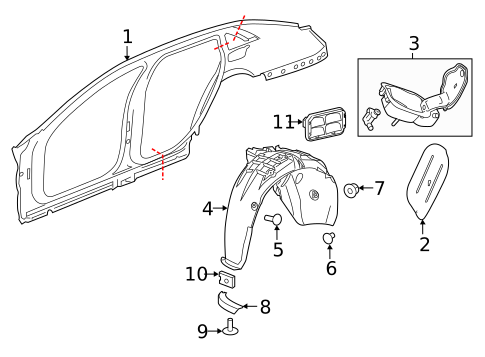 Quarter Panel & Components for 2016 Cadillac CT6 #0