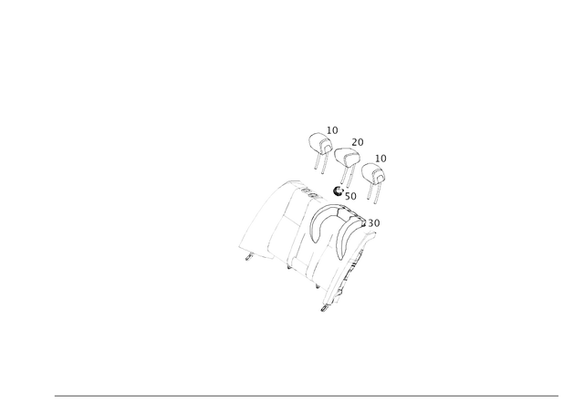 2139701250 - Rear Seat: Head Restraint for Mercedes-Benz: E53 AMG, E63 AMG S Image image