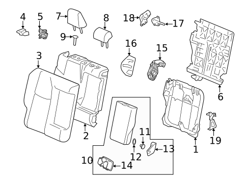 Rear Seat Components for 2024 Toyota Venza #0