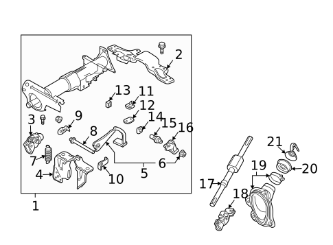 Steering Column Assembly for 2006 INFINITI FX35 #1