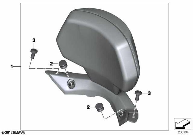 7119907270 - Ergonomics &amp; Comfort: Countersunk Screw - M8X16 for BMW-Motorrad Image