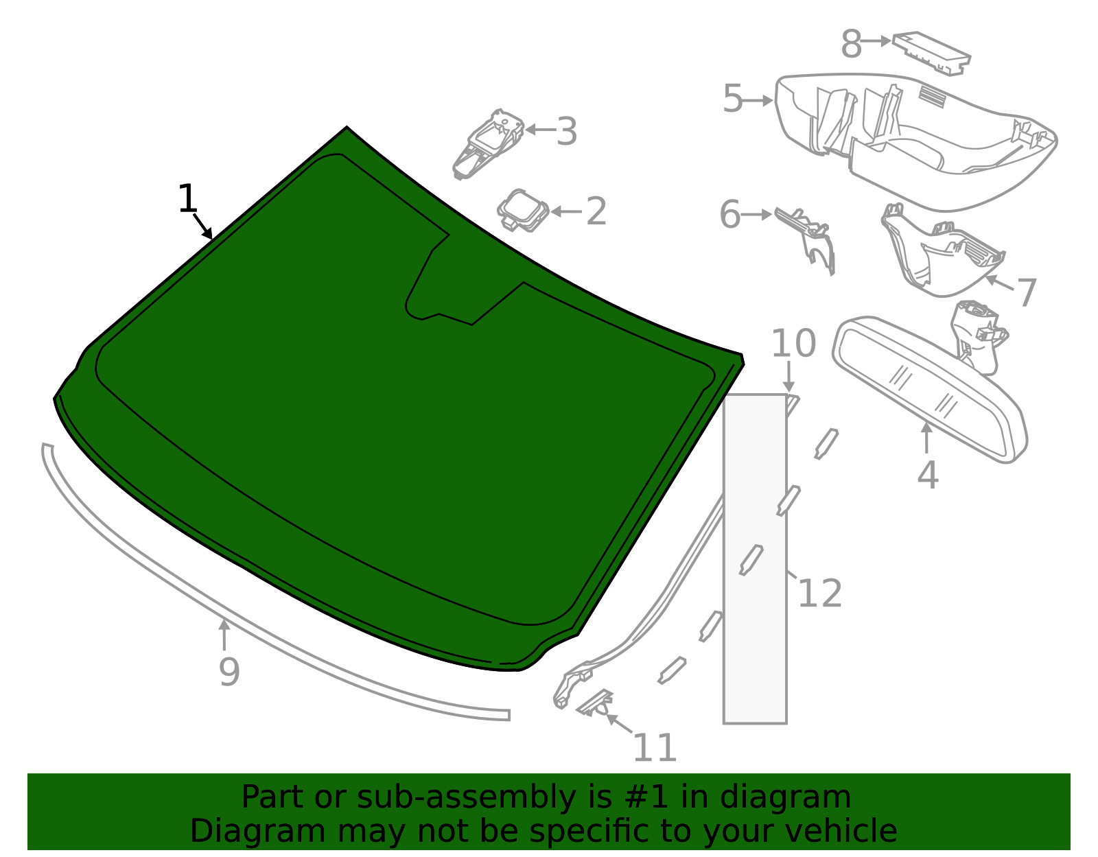 Genuine Windshield for 2011-2012 Volvo S60 | Part# 31402250 | Over 30% ...
