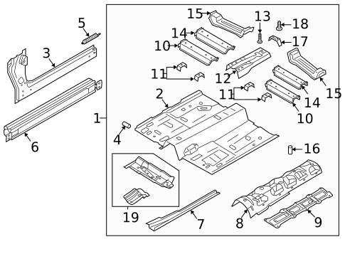 Floor & Rails for 2020 Ford Escape #0