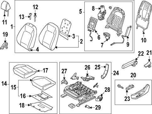 Driver Seat Components for 2025 Hyundai Kona Electric #0