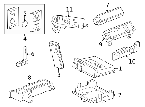 Keyless Entry Components for 2015 Cadillac ELR #0