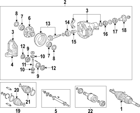 Front Axle for 2009 Kia Borrego #0