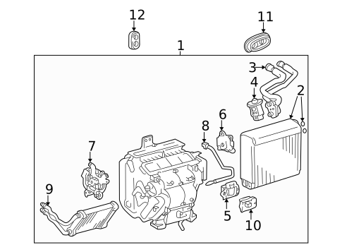 Evaporator & Heater Components for 2002 Toyota Highlander #0
