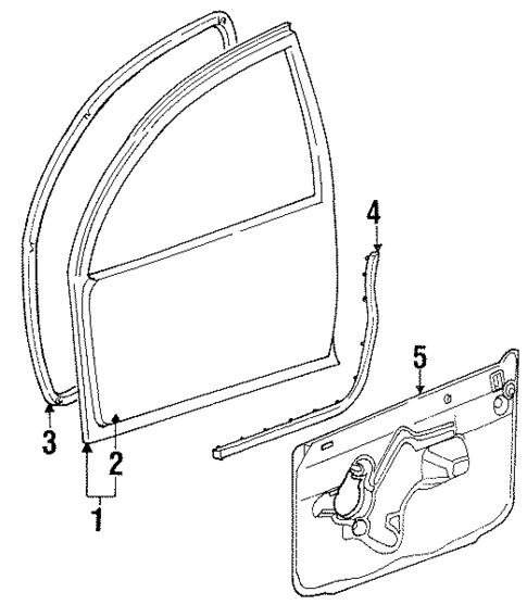 Door & Components for 2000 Chrysler LHS #1