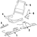 16604405 - Body: Seat Adjuster for Chevrolet: Beretta, Corsica Image