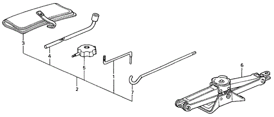 Tools - Jack for 1991 Honda Accord #0