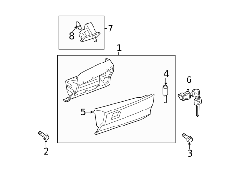 Glove Box for 2010 Toyota Camry #1