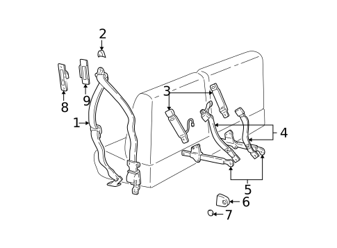 Front Seat Belts for 2000 Ford Explorer #0
