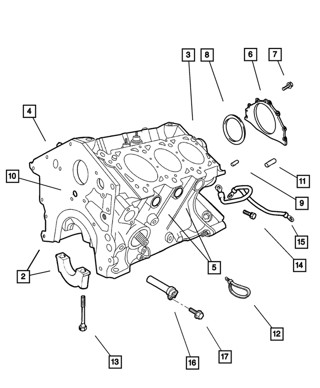 « R1632488 – Engine 3.2L Six Cylinder : Court Bloc pour Mopar Image »