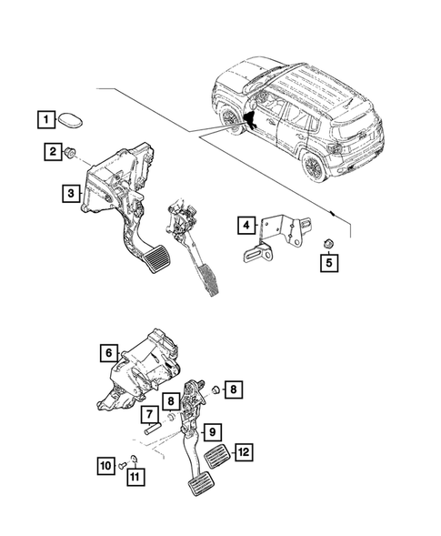 Brake Pedals for 2015 Jeep Renegade #2