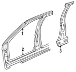 22546214 - Body: Inner Pillar for Chevrolet: Cavalier | Pontiac: Sunbird Image