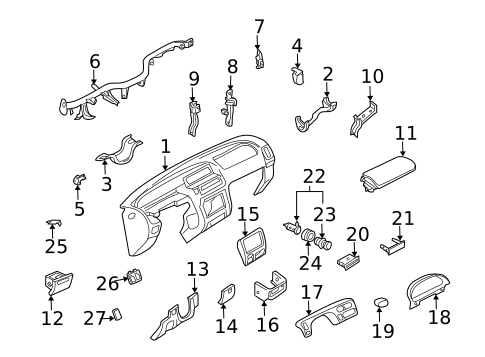 Instrument Panel for 2000 Nissan Xterra #0