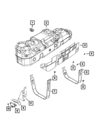 55398290AC - Fuel and Accelerator Pedal: Fuel Tank Heat Shield for Mopar Image