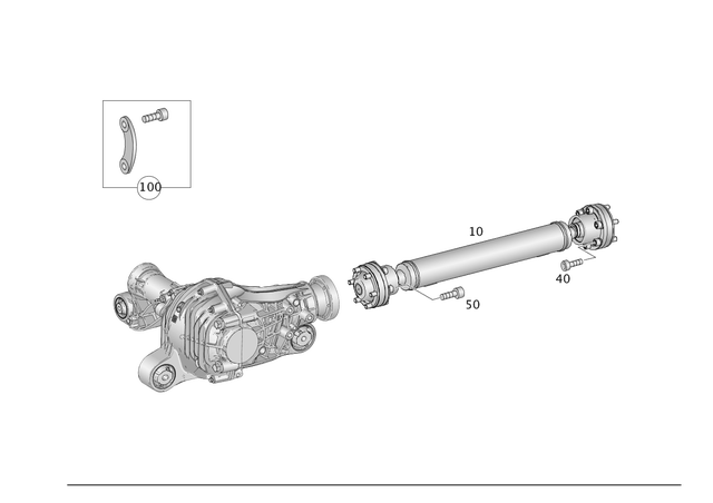 1664102401 - : Propeller Shaft for Mercedes-Benz Image