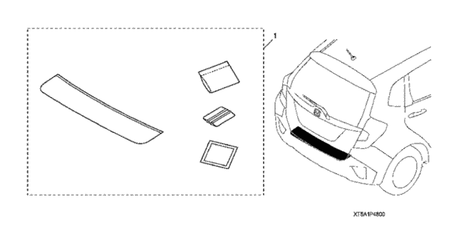 Rear Bumper Applique for 2020 Honda Fit #0