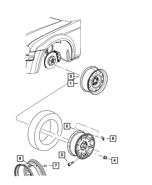 4782466AD - : Wheel, Steel for Mopar Image