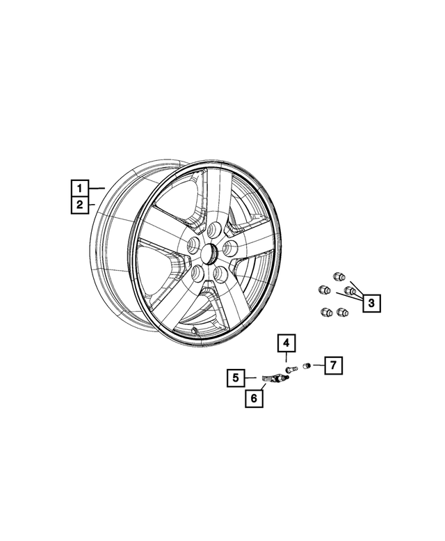 1BK47SZ0AE - Wheels: Aluminum Wheel for Mopar Image