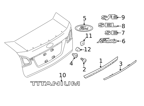 Exterior Trim - Trunk for 2013 Ford Fiesta #0