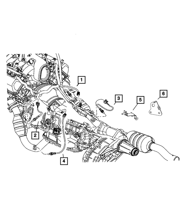 56044191AA - Electrical: Oxygen Sensor Bracket for Mopar Image image