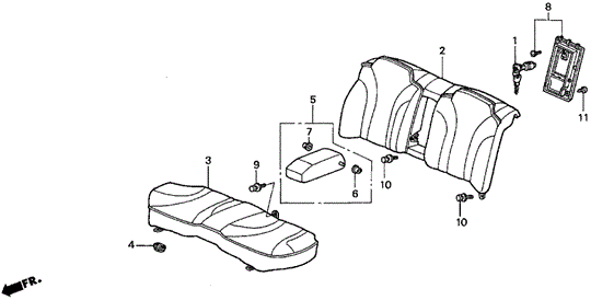 Rear Seat for 1996 Acura TL #0