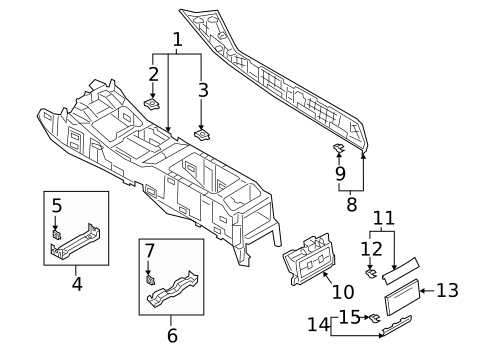 Front Console for 2025 Audi A8 Quattro #1
